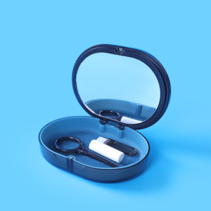 Estuche para Dentadura Postiza con Espejo, Contenedor de Almacenamiento y Soporte para Vaso - Product Image 4