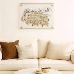 Placa de pared de acrílico personalizada con diseño de la Pared del Este y tornillos de sujeción |   Letrero Decorativo Abstracto de Lucite con Diseño de Jerusalén - Product Image 2