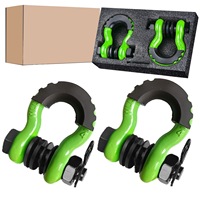 Forged Steel Bow D-Ring Shackles 2 Pack Heavy Duty Vehicle Recovery Shackle for 4x4 Offroad Truck Jeep ATV UTV Towing Accessory