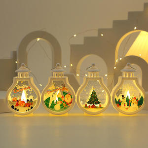 Nhỏ <span class=keywords><strong>LED</strong></span> Đèn Đèn Lồng Trang Trí Xách Tay Giáng Sinh Snowman Ánh Sáng Ban Đêm Xmas Cây Đồ Trang Trí Trang Trí Ánh Sáng - Product Image 1