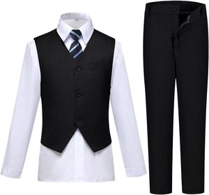 <span class=keywords><strong>Traje</strong></span> formal para niños Visaccy, <span class=keywords><strong>traje</strong></span> de esmoquin ajustado <span class=keywords><strong>con</strong></span> cierre de cremallera y cuentas, <span class=keywords><strong>traje</strong></span> de portador de anillos, ropa de vestir <span class=keywords><strong>con</strong></span> cintura ajustable - Product Image 3