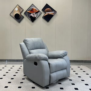 Sillón reclinable eléctrico de cuero de lujo, sofá giratorio individual para descanso, sofá cama para sala de estar u hotel - Product Image 4