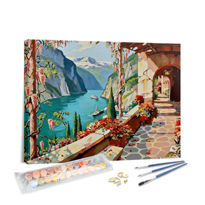 Peinture <span class=keywords><strong>par</strong></span> numéros Eternal Art : Kit de peinture <span class=keywords><strong>à</strong></span> l'huile DIY sur toile de coton pour adultes, thème portrait et art marin relaxant, pour femmes - Product Image 1