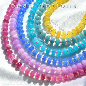 Collana con Perline di Gemme a Rondelle per Donne, Gioiello Colorato e Vistoso, Comodo sulla Pelle - Product Image 2
