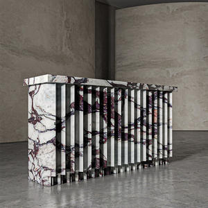 Tavolo Console di Lusso in Pietra Naturale Calacatta Viola Lucidata per Arredamento Moderno di Alta Qualità per <span class=keywords><strong>Ingresso</strong></span> e Corridoio - Product Image 2