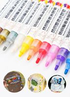 Acrylique Permanent Imperméable Non-Fading Retouche Réparation Tissu Stylo Plastique Graffiti Marqueur pour Textile Vêtements Vêtement