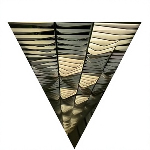 Panneaux acoustiques suspendus architecturaux en polyester, grilles <span class=keywords><strong>de</strong></span> plafond absorbantes pour le contrôle du bruit dans les espaces ouverts - Product Image 1