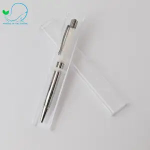 Moda Criativa Metal Ball Point Pen DIY Custom Crystal Pen Mão-Filled Tubo Caneta Esferográfica Cheio