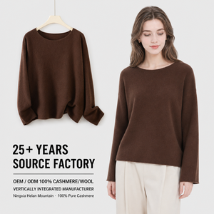 Collection Hiver 2026 – <span class=keywords><strong>Pull</strong></span> en <span class=keywords><strong>Cachemire</strong></span> Pur à 100 % pour <span class=keywords><strong>Femme</strong></span>, Bord Torsadé, Tricoté à la Machine Stoll, Origine Mongolie Intérieure - Product Image 1