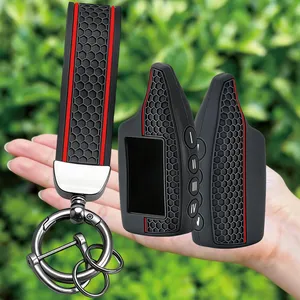 Guscio Protettivo in Silicone per Chiave Auto con Allarme <span class=keywords><strong>Scher</strong></span>-Khan Magicar 5 6, Telecomando LCD, Portachiavi, Compatibile con <span class=keywords><strong>Scher</strong></span> Khan M5 M6 M902F M903F - Product Image 1