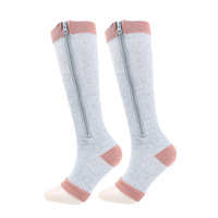 Chaussettes de compression respirantes en tricot Naapesi pour le soutien des varices et l'atténuation des gonflements et œdèmes (2 paires, bout ouvert, sans fermeture éclair, XXL)
