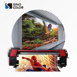 SinoColor 3.2m Digital Soft Film PVC Film Stretch Ceiling Wall Paper Artwork Color White Varnish UV Roll to Roll Printer