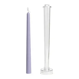 Taper Candle Mold Plastic Wedding Candle Mold Tall Candlestick Holders Long Candle Mold Rod Shaped Mould for Handmade Crafts DIY
