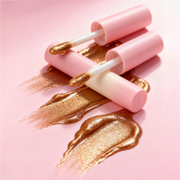 Fard à paupières liquide scintillant, marque privée, logo personnalisé, maquillage liquide pour les yeux à paillettes, longue tenue, anti-plis, fard à paupières multi-usages