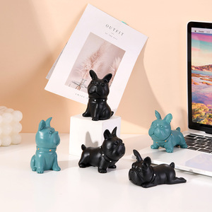 Bulldog Crafts Cartoon Resin <b>Car</b> <b>Ornaments</b> Desktop Home Decorations Animal Shape Artistic Decor - Product Image 2