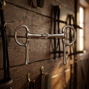 Arnés de caballo de acero inoxidable duradero 5 \ "boca media mejilla Snaffle Bit ajuste perfecto para montar - Product Image 3