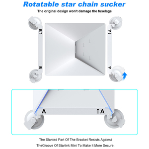 Starlink <span class=keywords><strong>mini</strong></span> cửa sổ trời cốc hút núi kit kim loại thiết kế mạnh mẽ cho xe RV thuyền thu truyền hình vệ tinh - Product Image 3