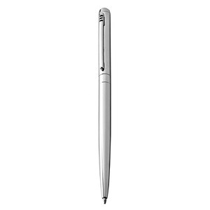 Stylo bille personnalisable ultra-fin, largeur d'écriture 0,5 mm-0,7 mm, en acier inoxydable et bambou, style mignon avec incrustations de plumes et de bois - Product Image 1
