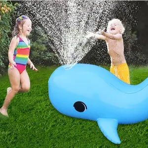 뒤뜰에 있는 차가운 여름에 있는 아이를 위한 팽창식 물 물뿌리개 고래 살포 고래 물 노는 게임