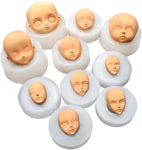 Moules en silicone pour visage humain pour la fabrication de gâteaux, de fondants, de <span class=keywords><strong>biscuits</strong></span>, de sucre, de pudding, de chocolat, de bonbons durs, de bougies, de chocolat, d'argile polymère - Product Image 1