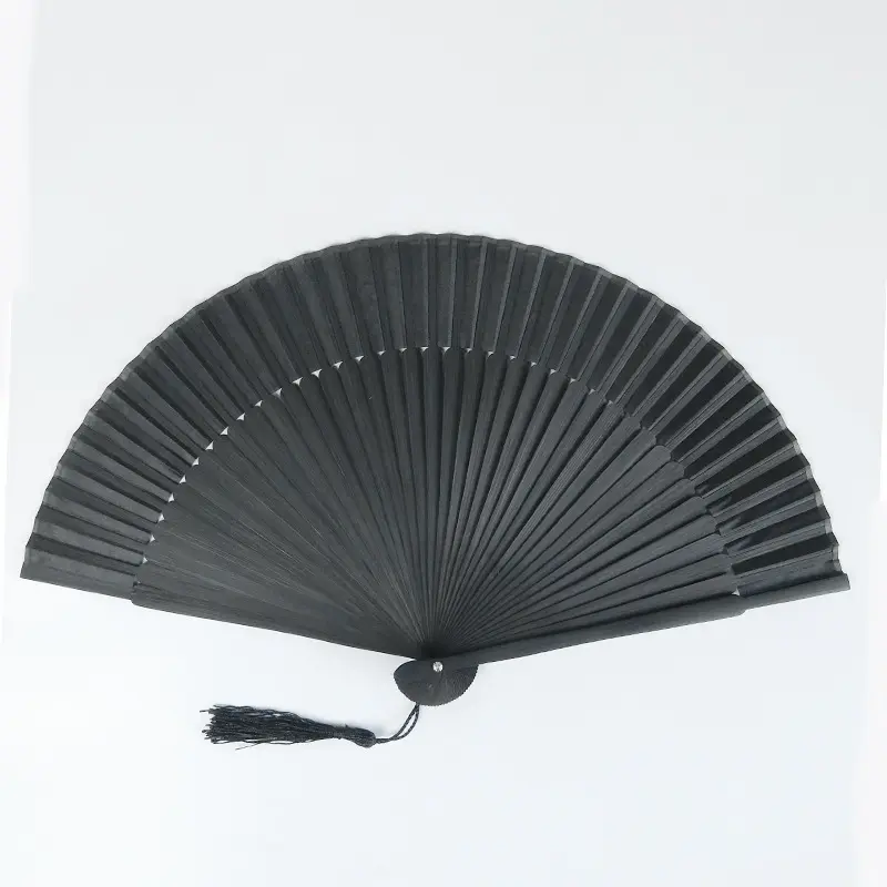 Hoge Kwaliteit Handheld Fan Mini Hand Fan Chinese Bamboe Rib Aangepaste Logo Zijde Ventilator Met Klant Logo Aan De Ene Kant Afdrukken