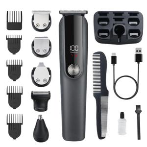 <span class=keywords><strong>Tondeuse</strong></span> à <span class=keywords><strong>cheveux</strong></span> numérique portable professionnelle pour hommes Kit de toilettage avec coupe-bordure conique et garniture de poignée en plastique numérique - Product Image 3