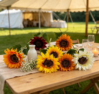 Fleur de tournesol artificielle en soie, fleur artificielle multicolores, fausse fleur de tournesol pour la décoration de la maison, les mariages et les fêtes