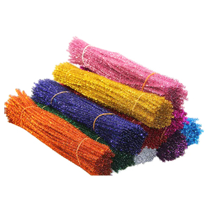 Lot de 100 pièces de brossettes en chenille pailletées, nouvelles brossettes <span class=keywords><strong>d</strong></span>écoratives pour fleurs et loisirs créatifs - Product Image 2