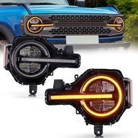 Phares rectangulaires J ONE pour Ford Bronco 2021-2024, éclairage LED pour voiture, mise à niveau retrofit, plug and play, paire