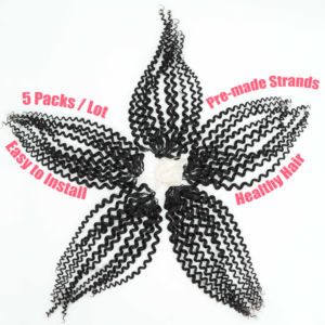 Pre-separated Super Double Drawn Brazilian Feathers Tip Crochet Passion Twist Remy Human Extension 100g <b>Braiding</b> Pre-made - Product Image 3