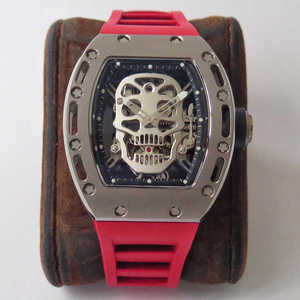 Luxury Men's Sport <b>Mechanical</b> <b>Watch</b> with 20mm Stainless Steel Band 41mm Dial Hollowed Out Skull Shaped Design - Product Image 3