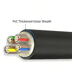 Câbles d'alimentation personnalisés du fabricant YJV, 4+1 conducteurs/2,5 mm~16 mm/âme en cuivre, isolation XLPE/gaine en PVC - Product Image 4