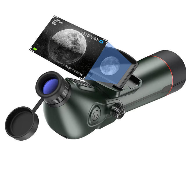 SPX5-80 Digital Monocular Telescope, 350X Digital Zoom, 4K Video & 64MP Photo, Civil Outdoor Bird Watching Astronomy Observation