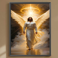 1PC DIY 30x40cm Portrait de prêtre Décoration intérieure Peinture diamantée Ronde complète 5D Acrylique Thème religieux Kit de peinture diamantée moderne