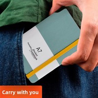 Carnet de notes mini A6 avec sangle et porte-stylo, en cuir PU, portable, format poche, 100 feuilles, style japonais et coréen