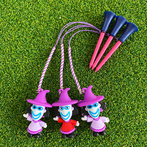 Tees de Golf Exclusivos para Halloween, Adornos Antipérdida, Material de Plástico, Bambú y Goma, 83 mm, Empaquetados Individualmente - Product Image 3