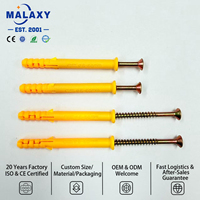 Malaxy Nylon-Expansionsschrauben Kunststoff-Wandanker Selbstschneidend für Beton, Ziegel und Trockenbau
