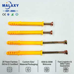 Vis d'expansion en nylon Malaxy, chevilles murales en plastique autoperceuses pour béton, brique et cloisons sèches - Product Image 2