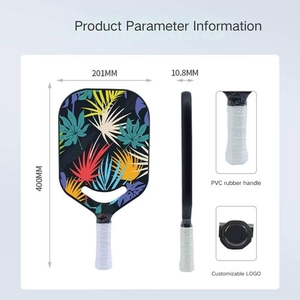 Noyau en nid d'abeille approuvé par Usapa Balle de cornichon thermoformée en fibre de verre personnalisée Pickelball Pickleball <span class=keywords><strong>Raquette</strong></span> Pagaie personnalisée Lot de 4 - Product Image 4