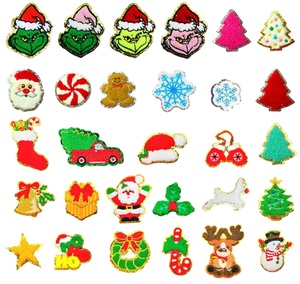 ผ้าขนหนูปักลายสีสันสดใสแผ่นแปะติดกาวผ้ากำมะหยี่ปักลายดาว - Product Image 5