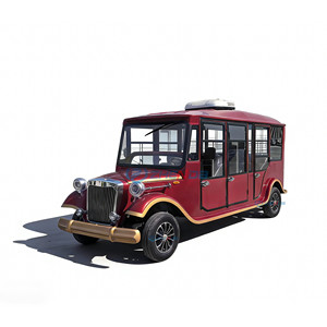 Auto Clásico de Turismo Rojo de Lujo, Auto Eléctrico Retro Vintage, Vehículo Eléctrico Clásico de 3+1 Filas - Product Image 2