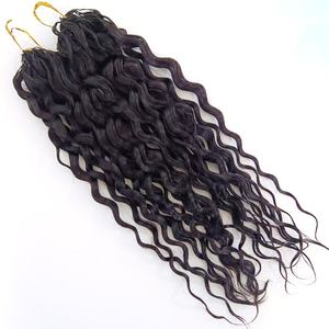 Extensions de cheveux humains de qualité supérieure, tressées au crochet, toutes textures, effet plume - Product Image 5