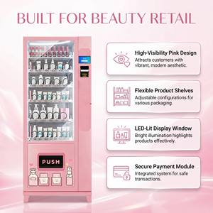 Máquina Expendedora de Maquillaje Pequeña Rosa Personalizada en Oferta, con <span class=keywords><strong>Google</strong></span> Pay, Apple Pay y Pago con Tarjeta de Crédito - Product Image 2