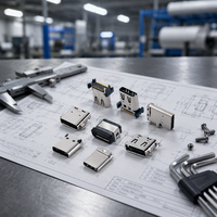 Le connecteur MUP 19 broches Micro Mini HDMI compatible est le connecteur mâle de l'interface multimédia haute définition