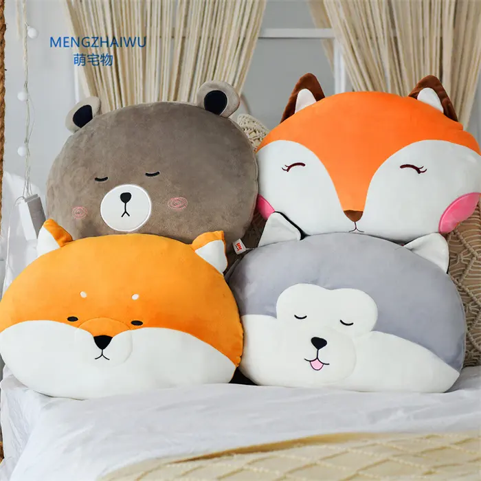 France hot sale teddy bear plush toy Japanese style cute fox cartoon pillow office Nap Cushion