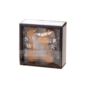 Caja para galletas de cartón cuadrado reciclable con ventana, diseño personalizado para pastelería - Product Image 1
