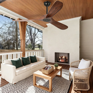 Outdoor <b>Ceiling</b> <b>Fan</b> 52 Inch Wood AC Motor Reversible Airflow <b>Remote</b> <b>Control</b> For Patio Living Room Bedroom - Product Image 4