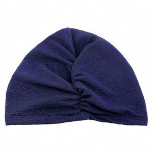Ready to Ship Outdoor Multifunction Polyester Knotted Twist Headscarf Solid Color Pre-<b>tied</b> Elastic High Quality Women Turban - Product Image 6