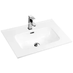 Lavabo da bagno rettangolare in ceramica di vendita calda in stile moderno di moda per ospedale