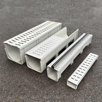 Plastique Construction Extérieur Design industriel Souterrain Résine Canal de drainage linéaire en forme de U Gouttière Drainage en résine